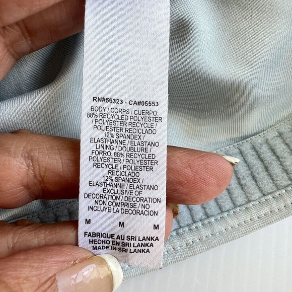 Nike Dri-Fit Sports Bra Women Size Medium Light Blue Racerback - Picture 8 of 8